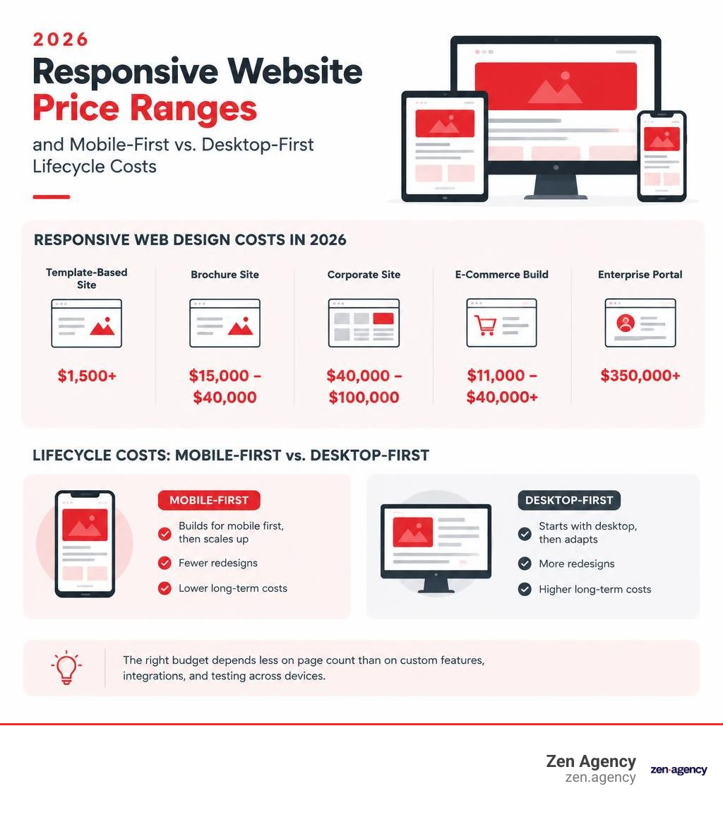 2026 responsive website price ranges and mobile-first versus desktop-first lifecycle costs infographic 2026 responsive website price ranges and mobile-first versus desktop-first lifecycle costs infographic