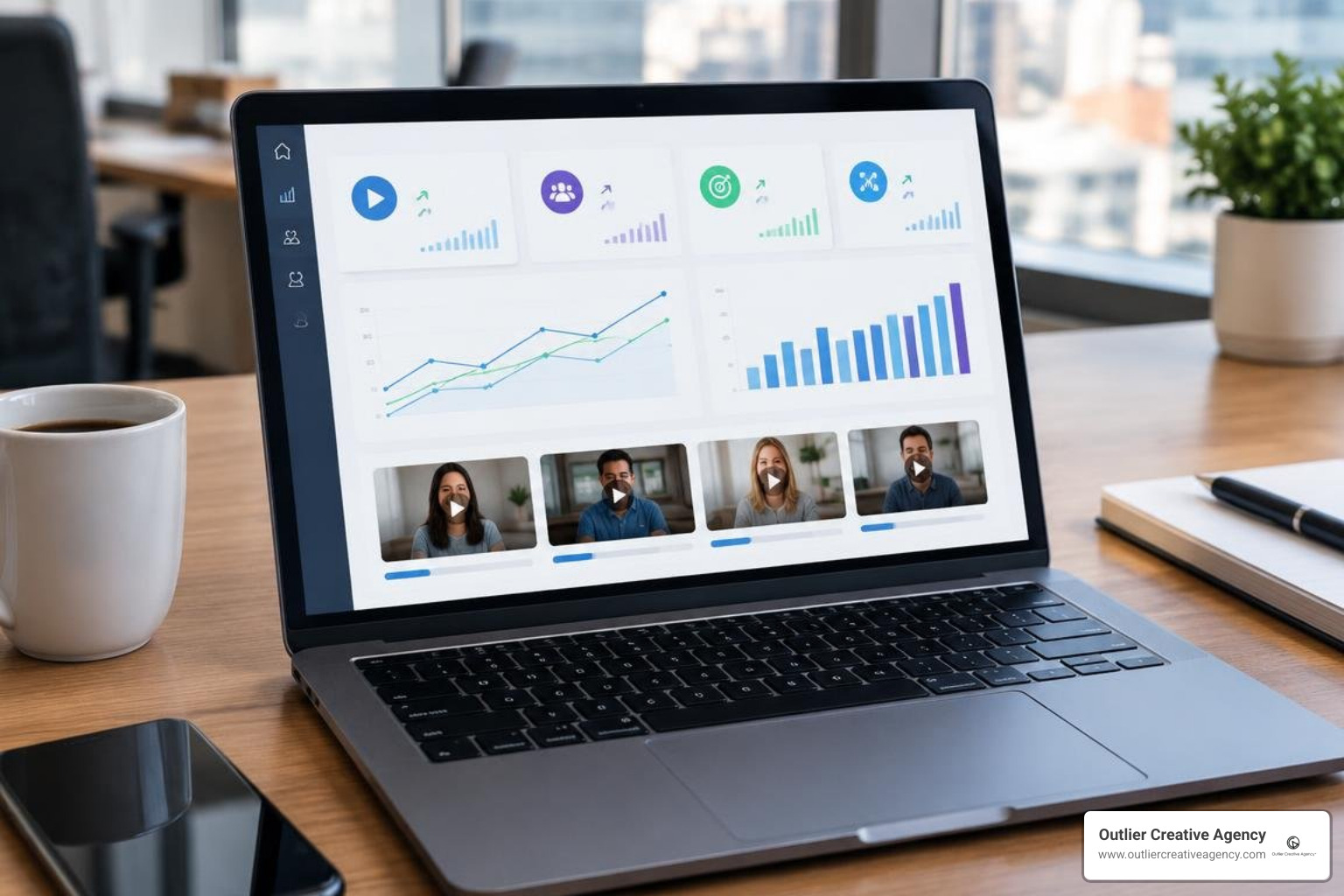 Paid advertising campaign dashboard showing retargeting ad conversions for video testimonials