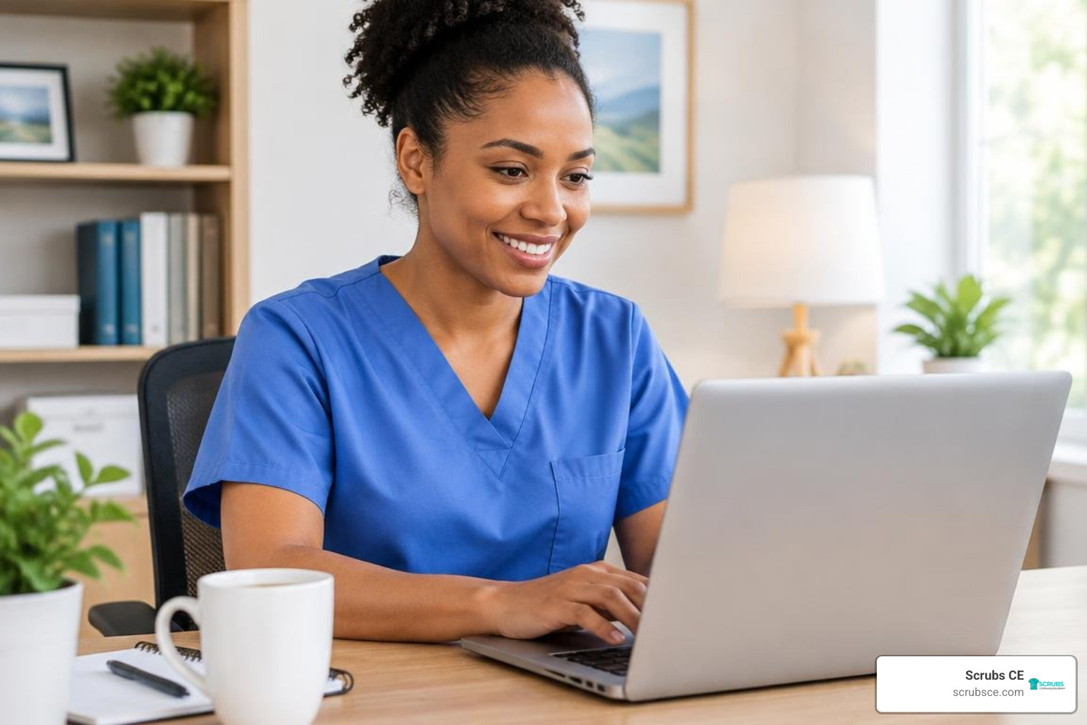 certified nursing assistant renewing certification on a laptop certified nursing assistant renewing certification on a laptop