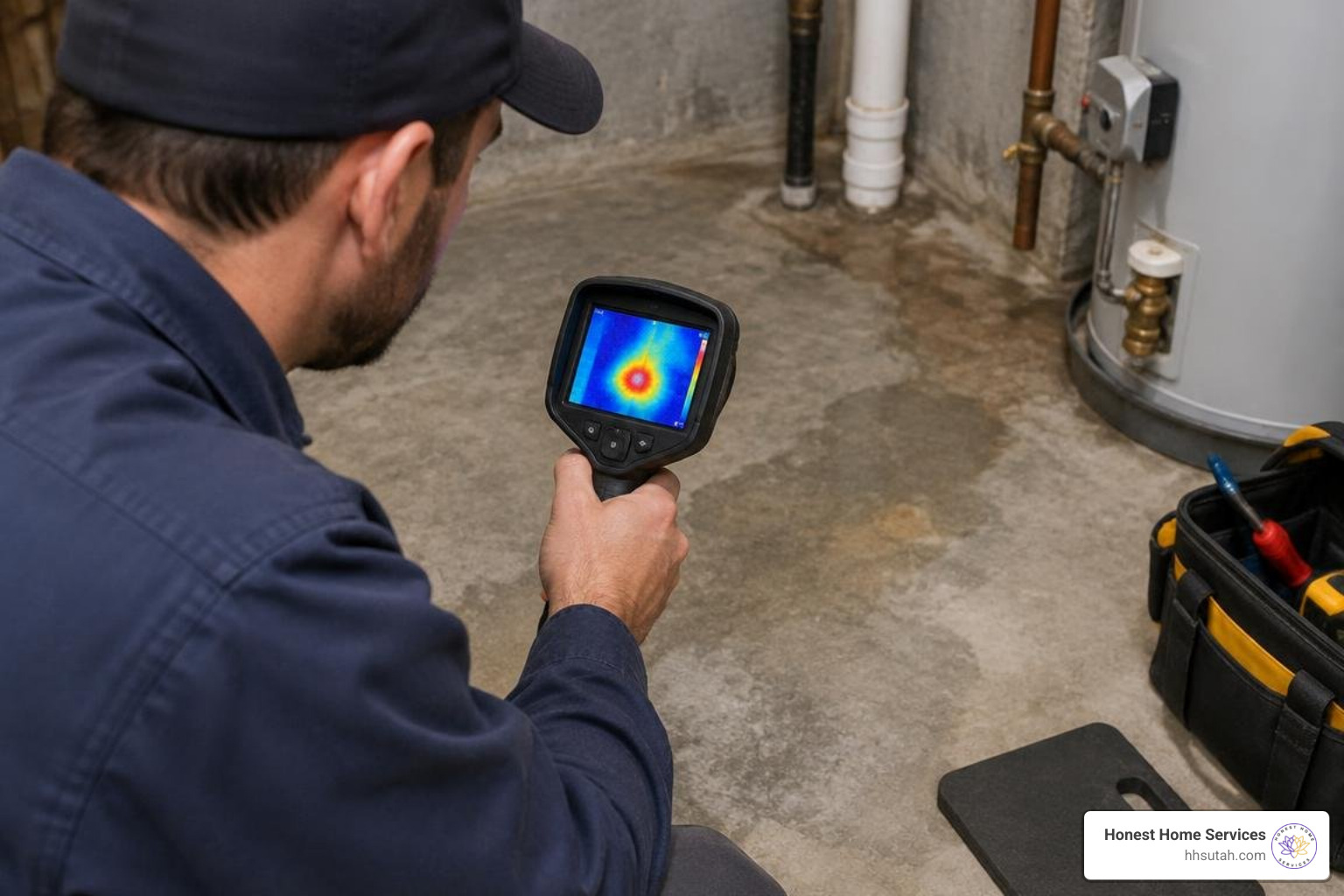 thermal imaging inspection locating an underground slab leak thermal imaging inspection locating an underground slab leak
