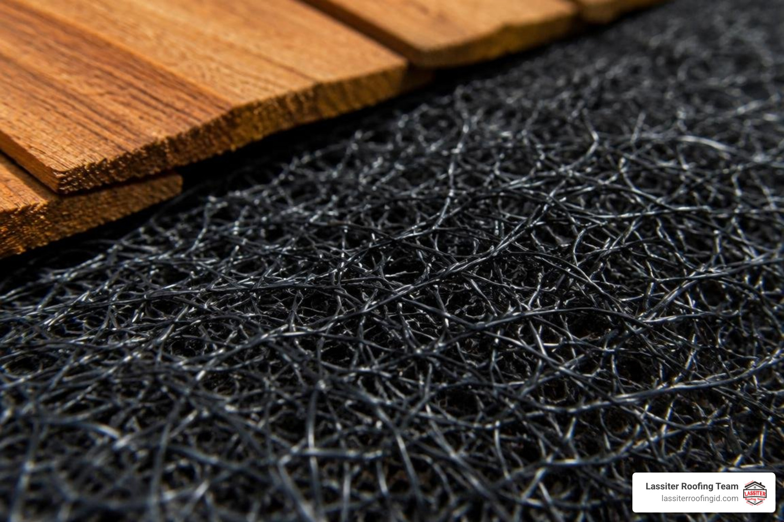 Tangled 3D nylon monofilament matrix roof ventilation mat