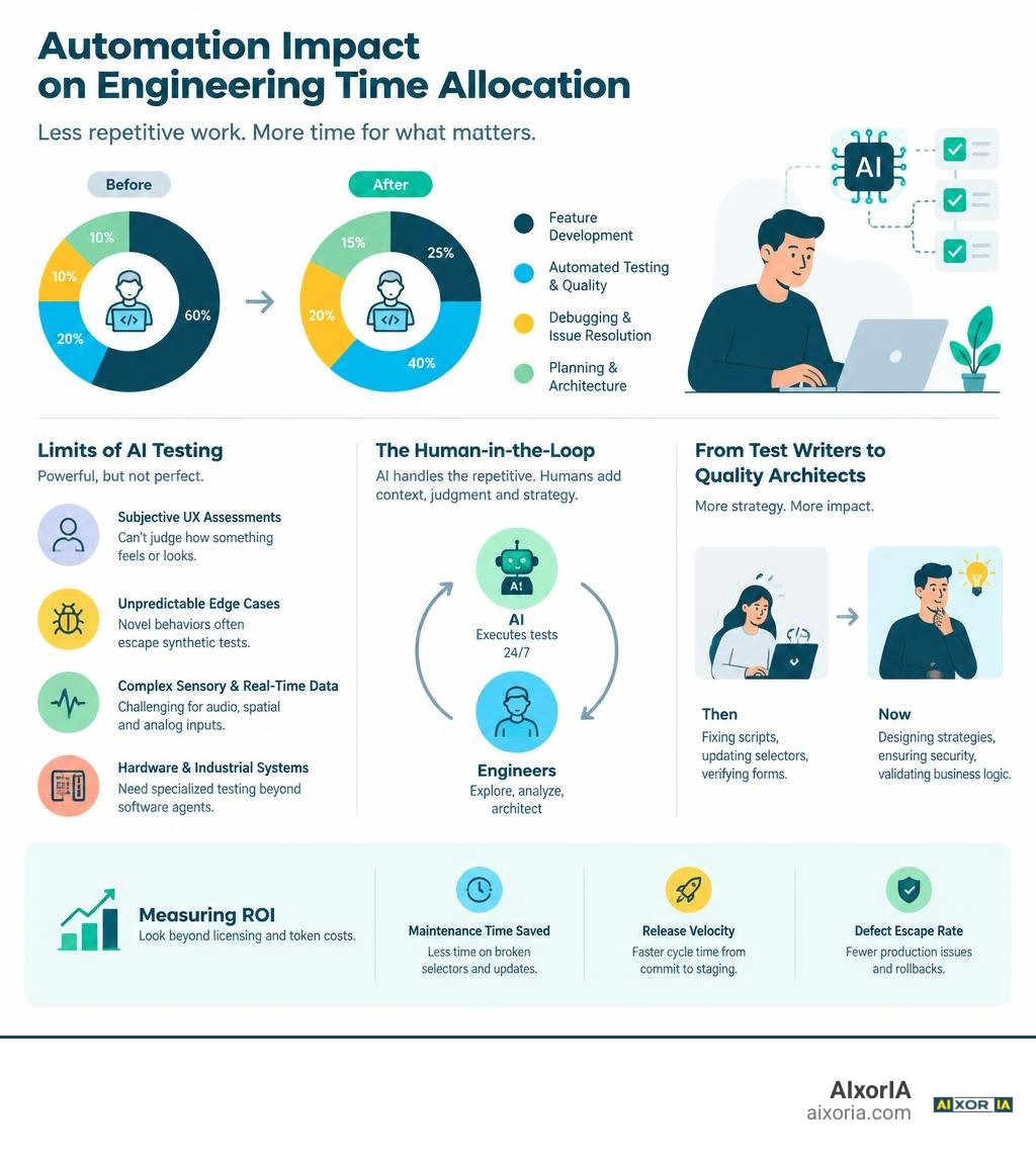 Automation impact on engineering time allocation infographic Automation impact on engineering time allocation infographic