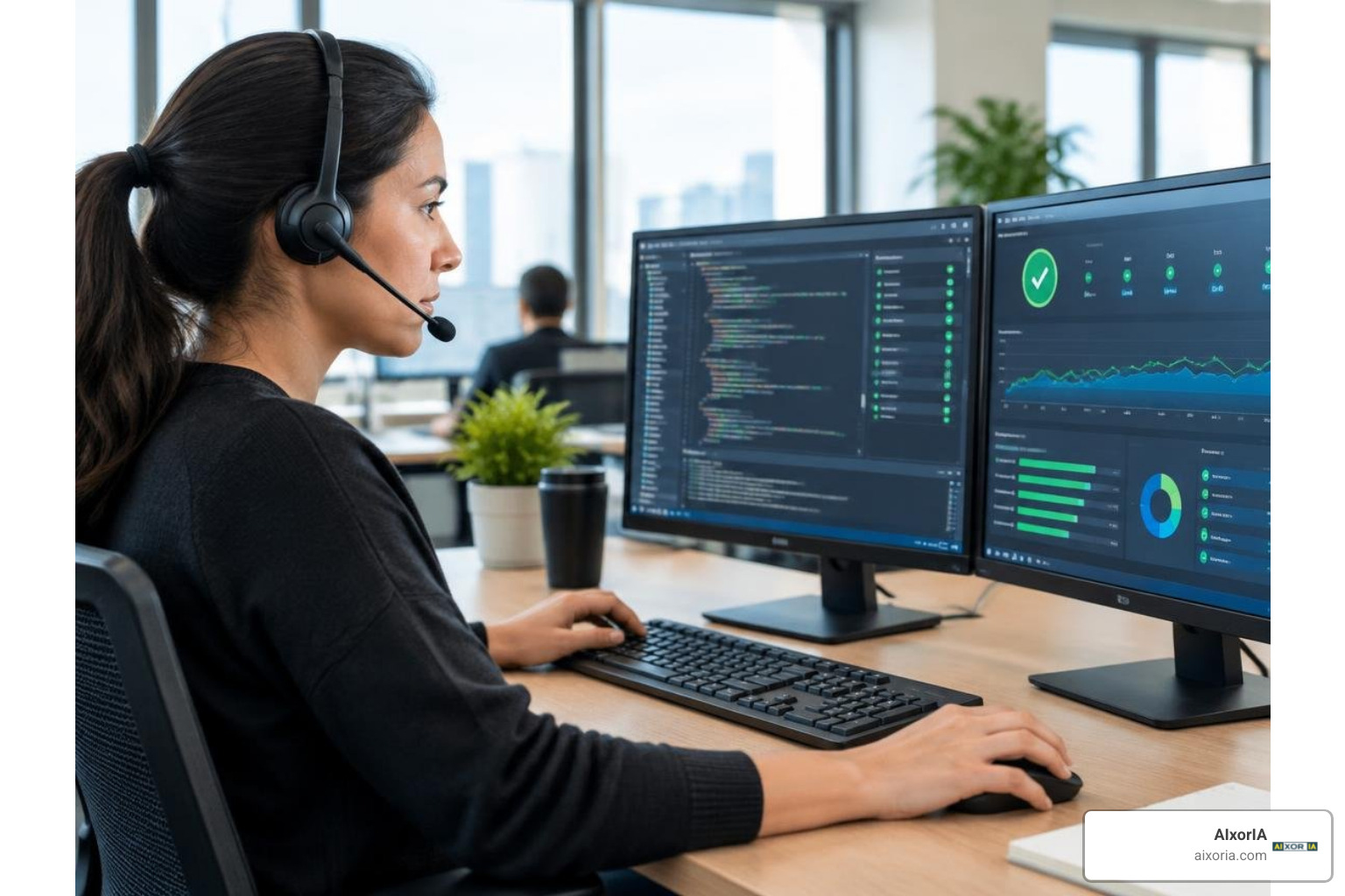 QA engineer reviewing automated test validation reports QA engineer reviewing automated test validation reports