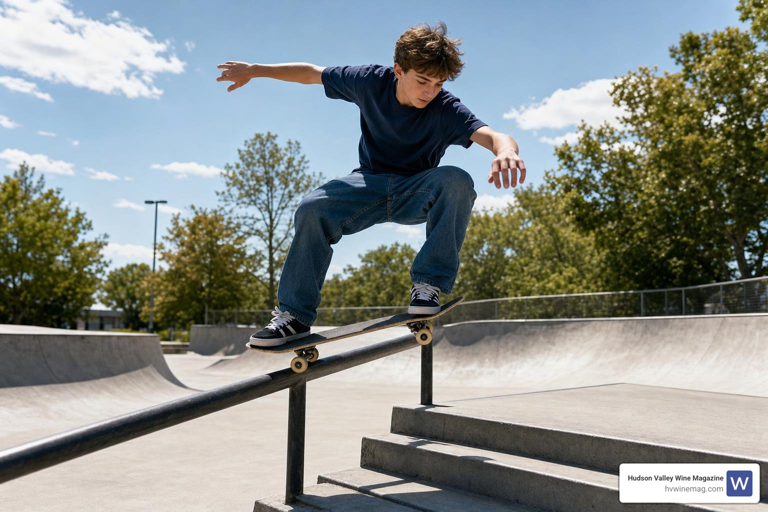 Henry Moder skateboarding and showing athletic skills Henry Moder skateboarding and showing athletic skills