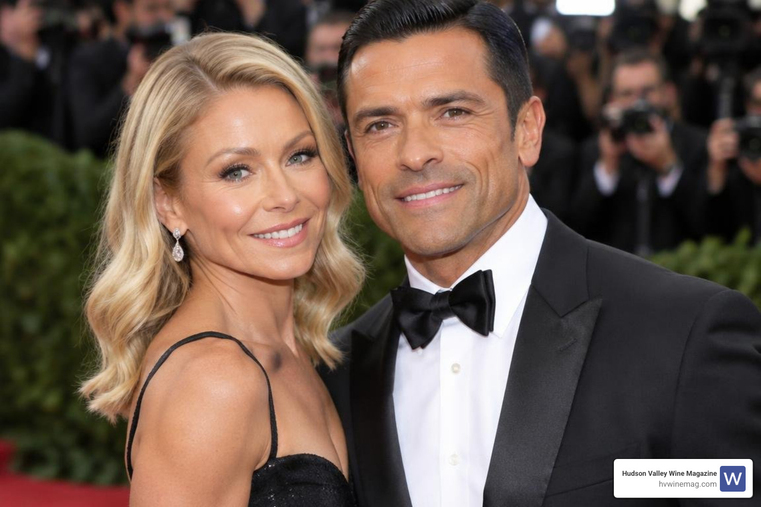 Mark Consuelos and Kelly Ripa attending an entertainment awards gala Mark Consuelos and Kelly Ripa attending an entertainment awards gala