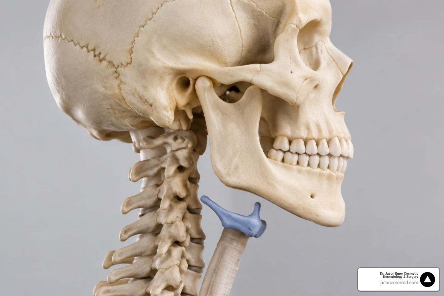 hyoid bone positioning relative to jaw angle