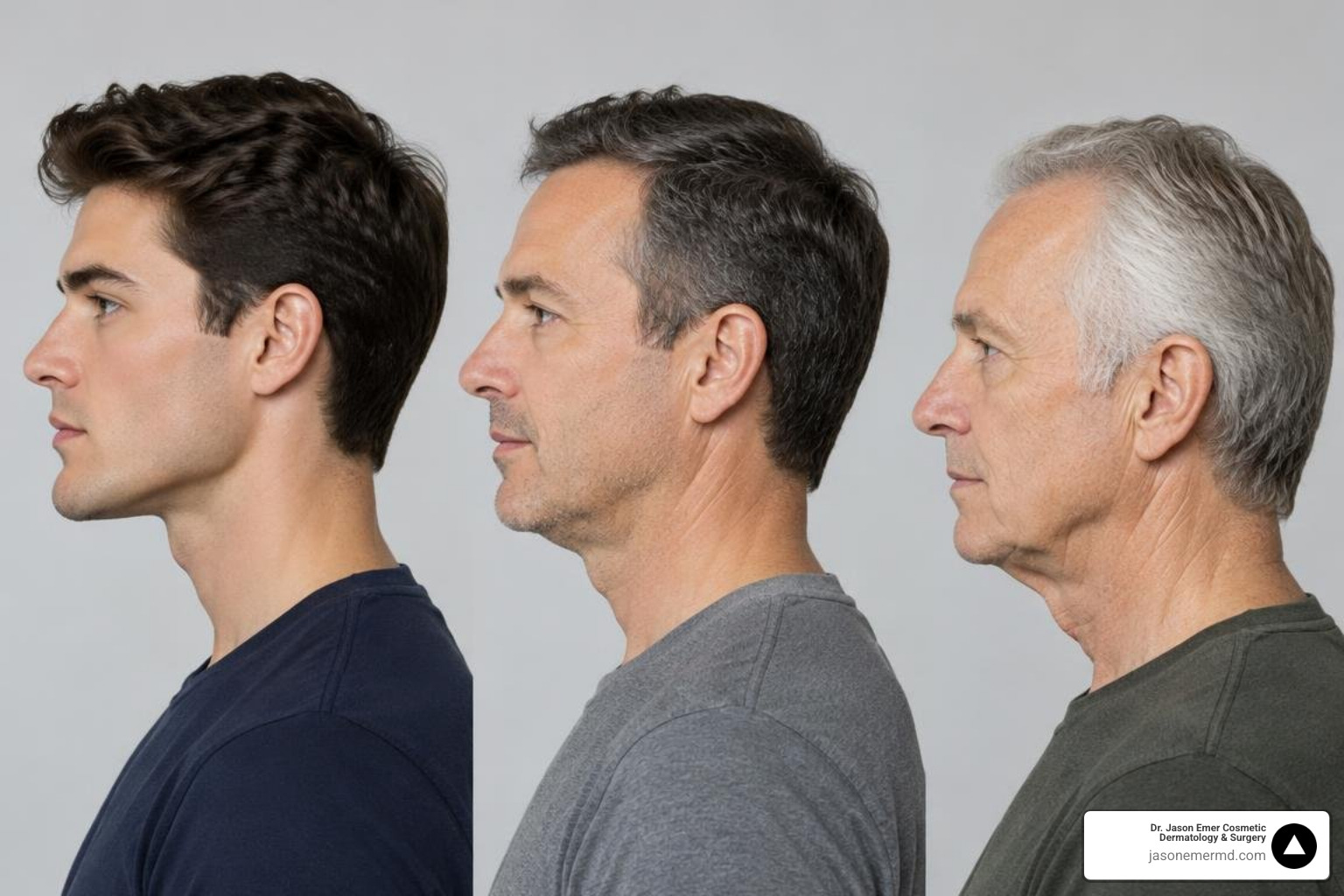 mandibular contours across age cohorts