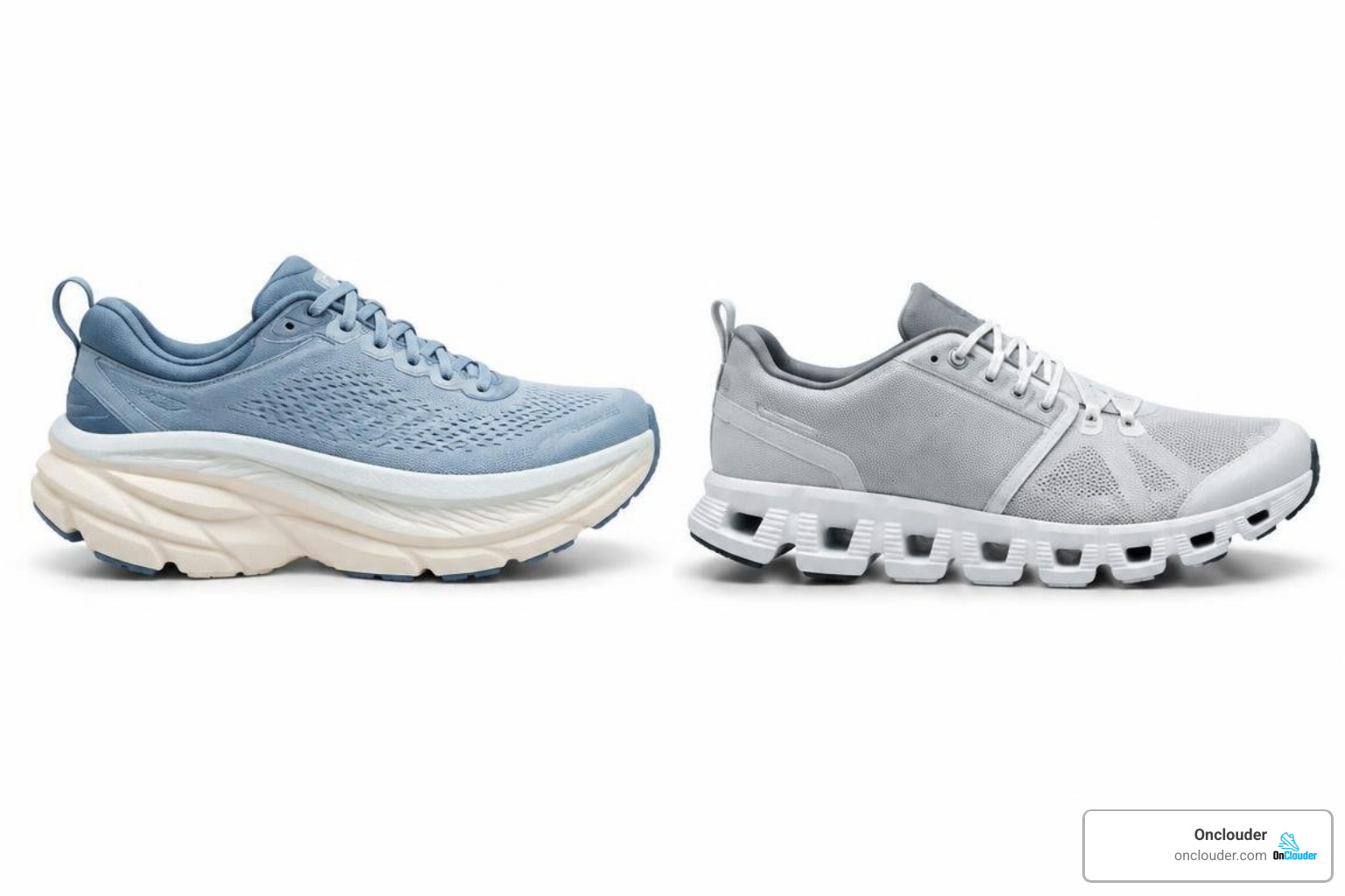 comparing Hoka maximalist foam sole to On CloudTec hollow pods comparing Hoka maximalist foam sole to On CloudTec hollow pods