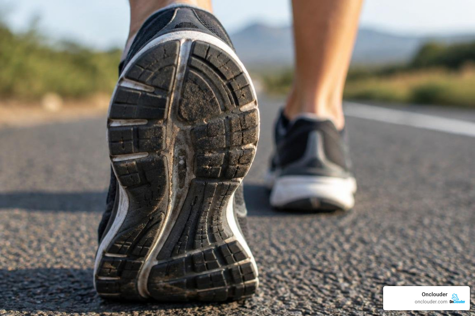 Shoe outsole wear patterns and durable rubber coverage on running trainers Shoe outsole wear patterns and durable rubber coverage on running trainers