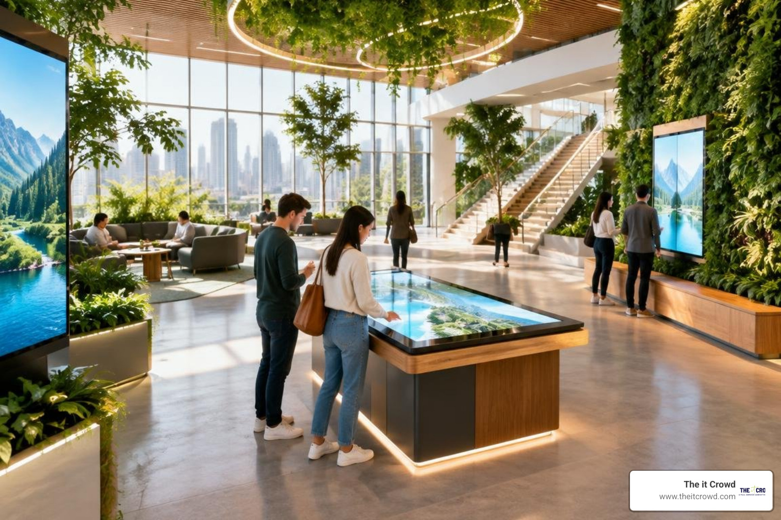 A forward-looking architectural brand environment blending light, nature, and interactive technology A forward-looking architectural brand environment blending light, nature, and interactive technology