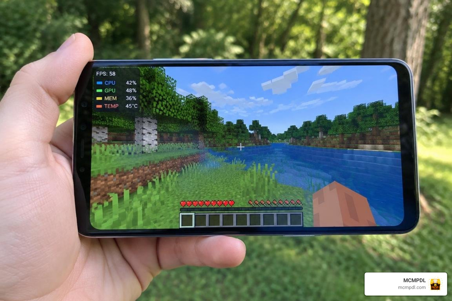 FPS counter and performance monitoring in Minecraft Bedrock on mobile