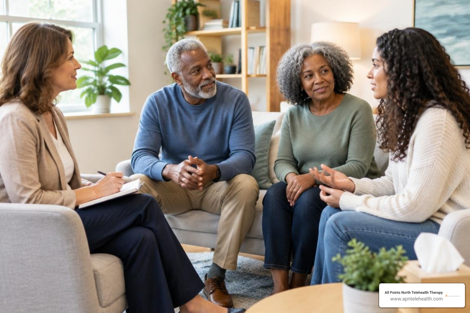 therapist guiding a family through structured communication exercises therapist guiding a family through structured communication exercises