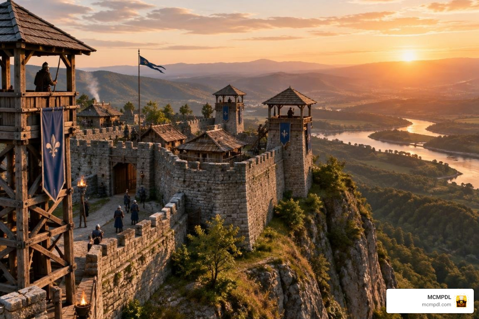 fortified colony fortress and military outpost on an elevated cliffside fortified colony fortress and military outpost on an elevated cliffside