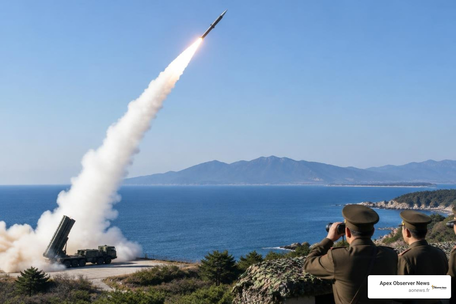 North Korean missile test trajectory over regional waters North Korean missile test trajectory over regional waters