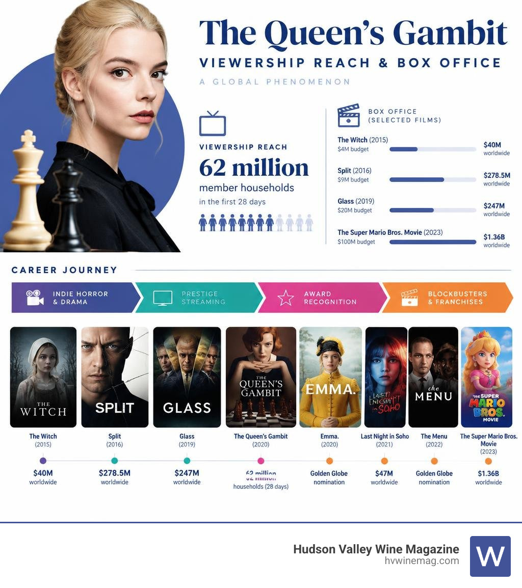 The Queen's Gambit viewership reach and box office statistics infographic infographic