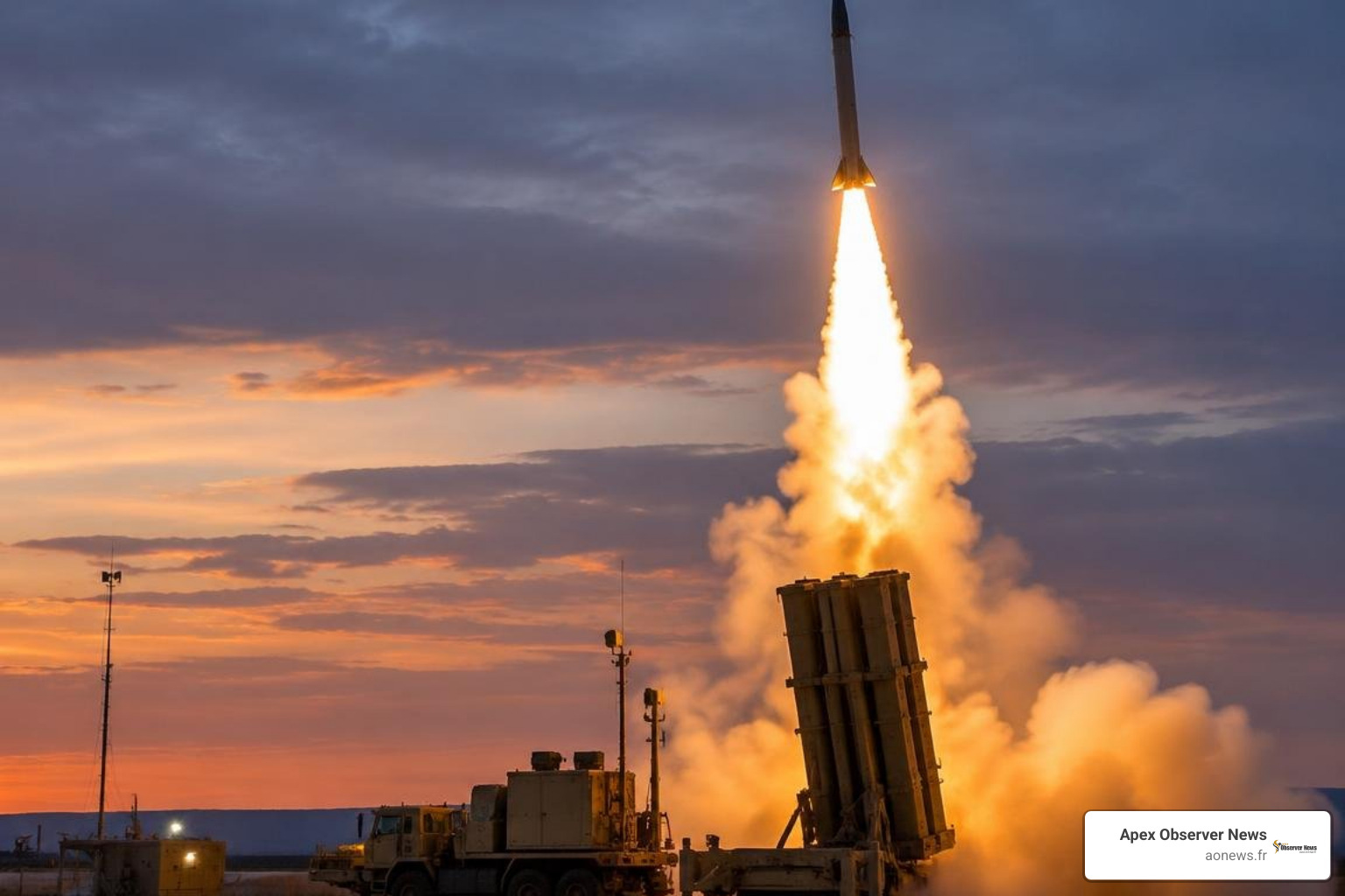vertical launch system firing air defense interceptor