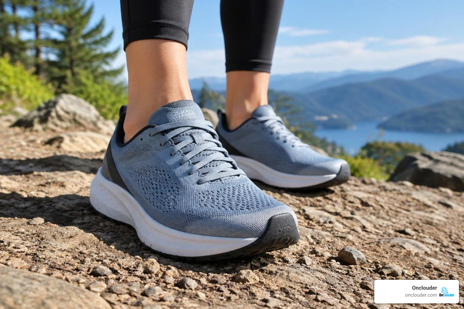 lineup of road and trail running shoes featuring wide toe boxes