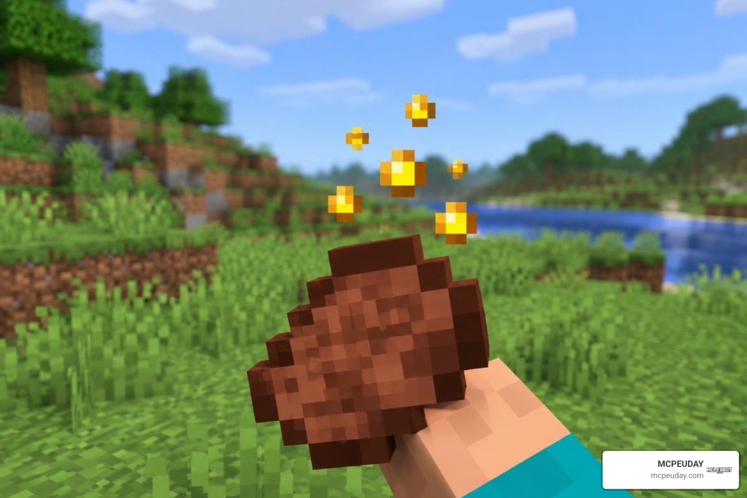 Food preview HUD overlay showing exact saturation points