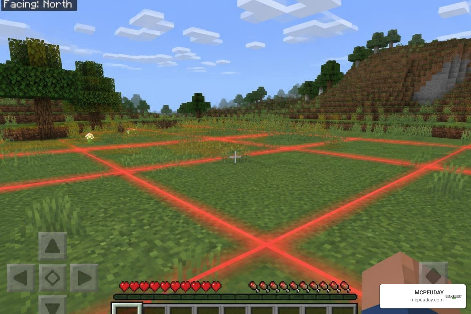 In-game chunk visualizer UI map and boundary lines In-game chunk visualizer UI map and boundary lines