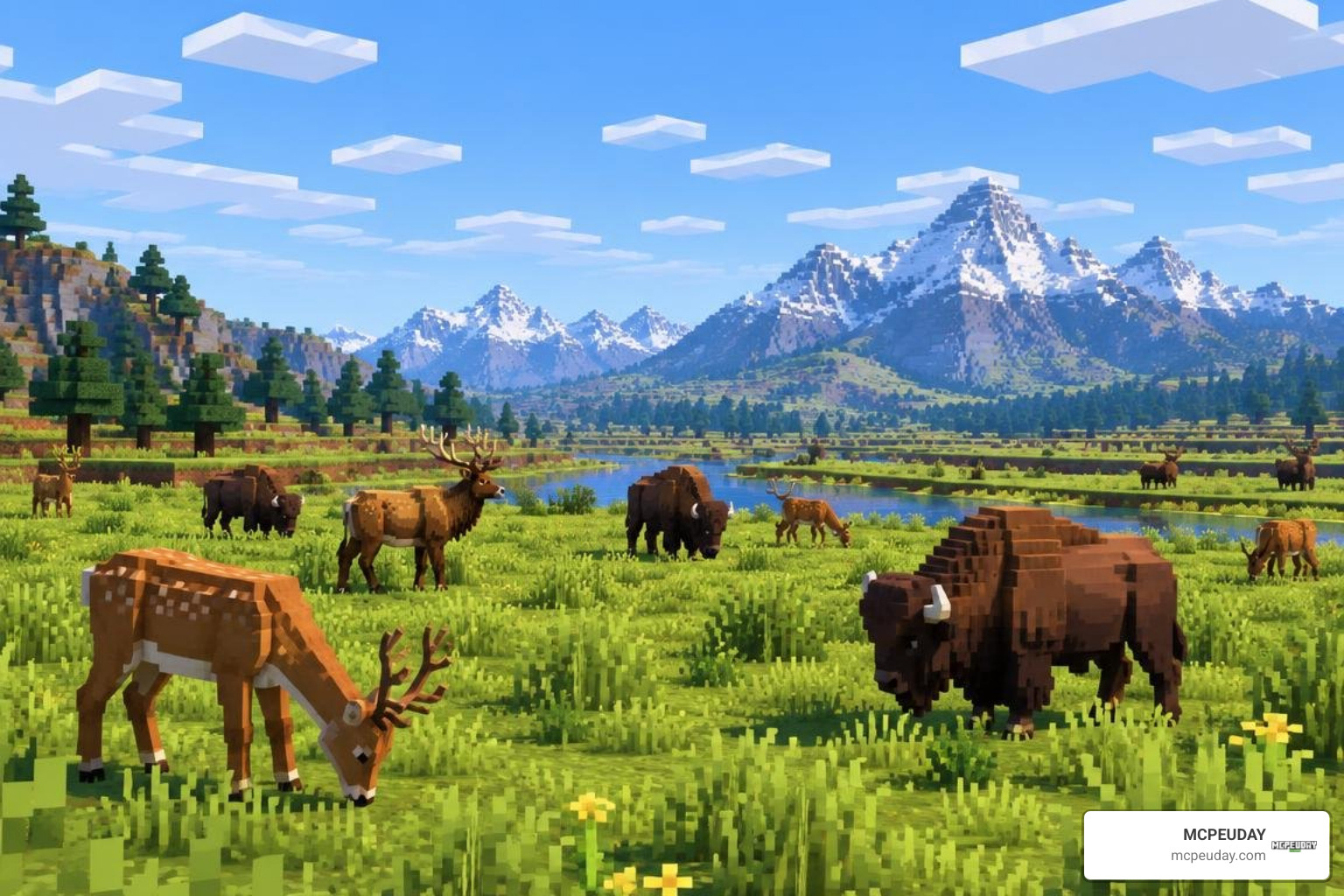 wildlife herd rendering smoothly across an open plain wildlife herd rendering smoothly across an open plain