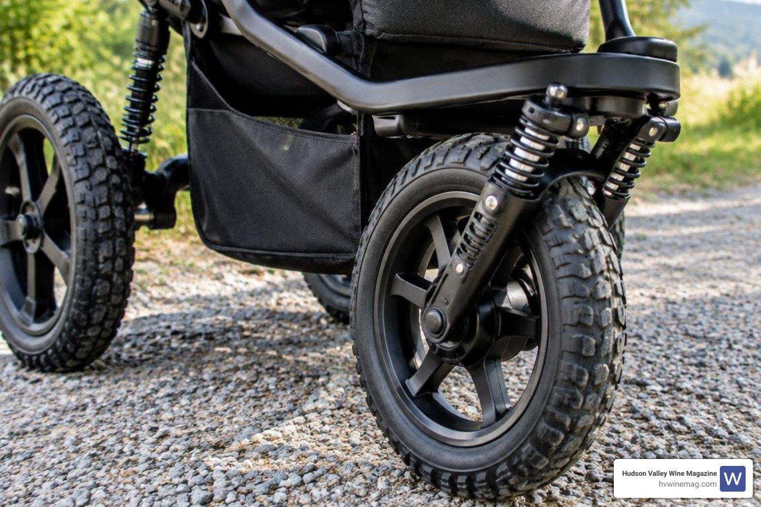 all-terrain stroller wheels showing shock absorption springs all-terrain stroller wheels showing shock absorption springs