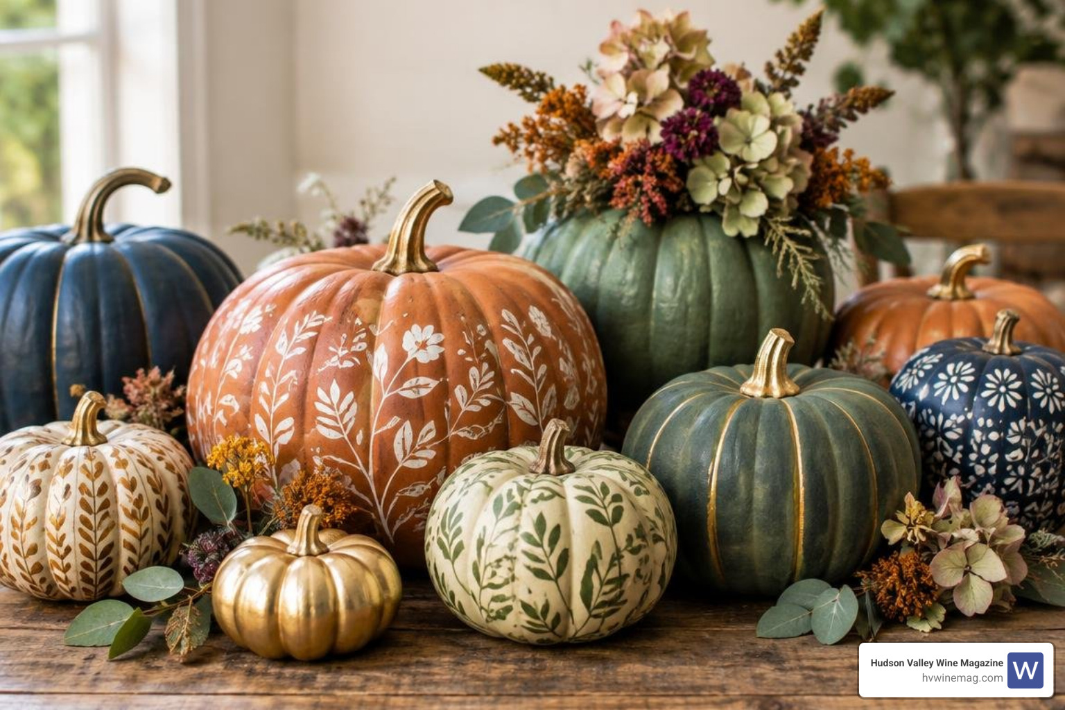 curated collection of painted and botanical pumpkins curated collection of painted and botanical pumpkins