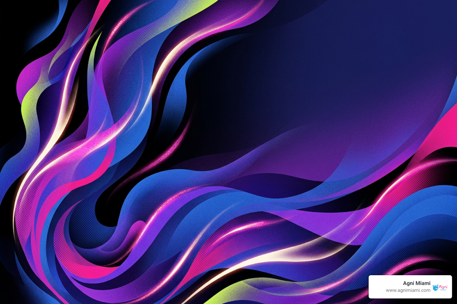 Abstract Miami-inspired motion artwork in electric violet, hot magenta, Agni blue, and acid lime suggesting Pilates core Abstract Miami-inspired motion artwork in electric violet, hot magenta, Agni blue, and acid lime suggesting Pilates core