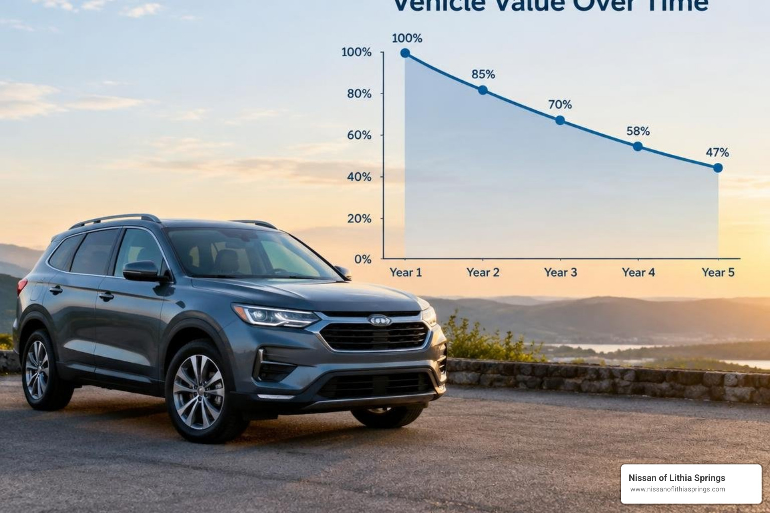 vehicle equity and depreciation curve chart over five years of ownership vehicle equity and depreciation curve chart over five years of ownership
