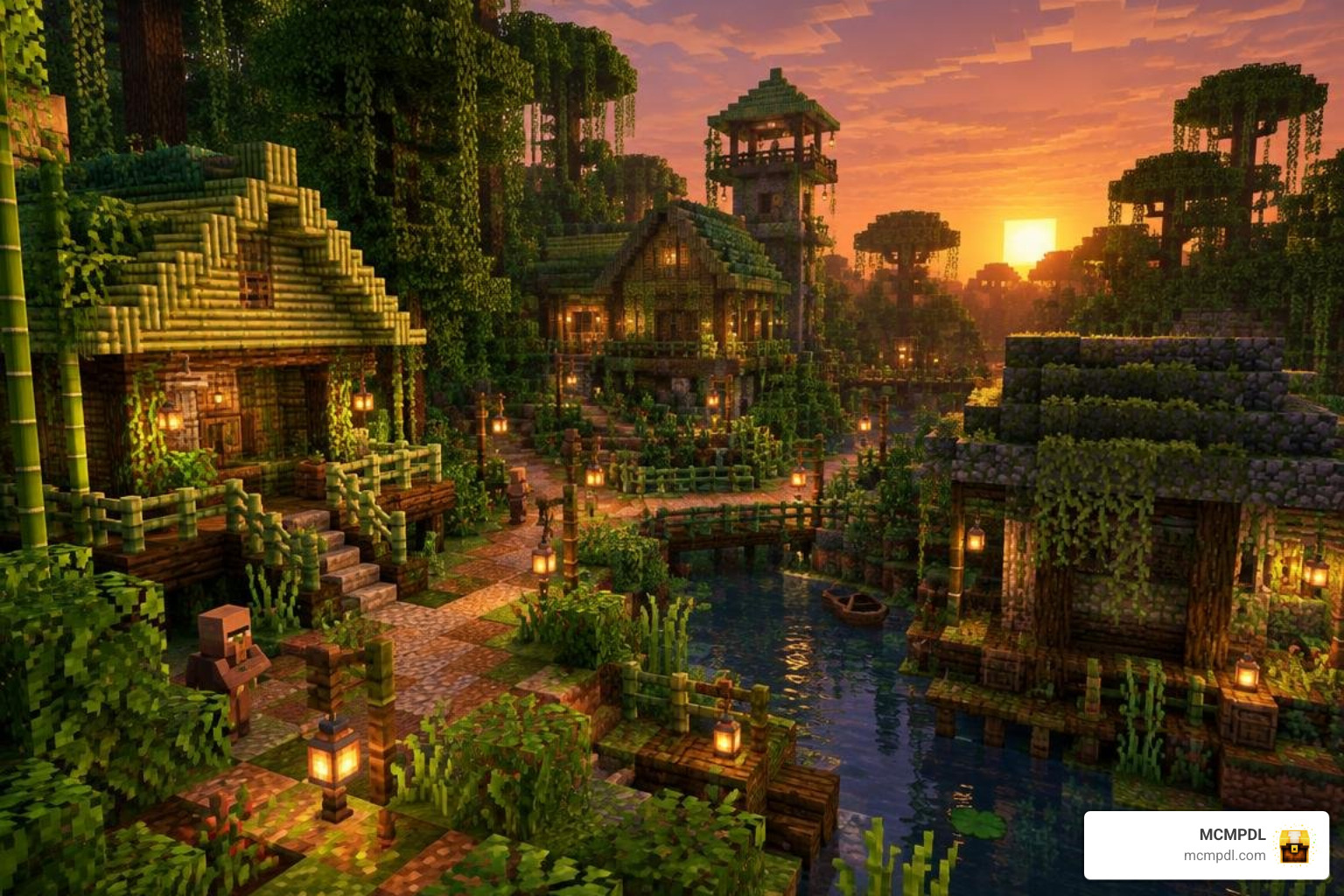 Newly generated village structures and custom biome architecture