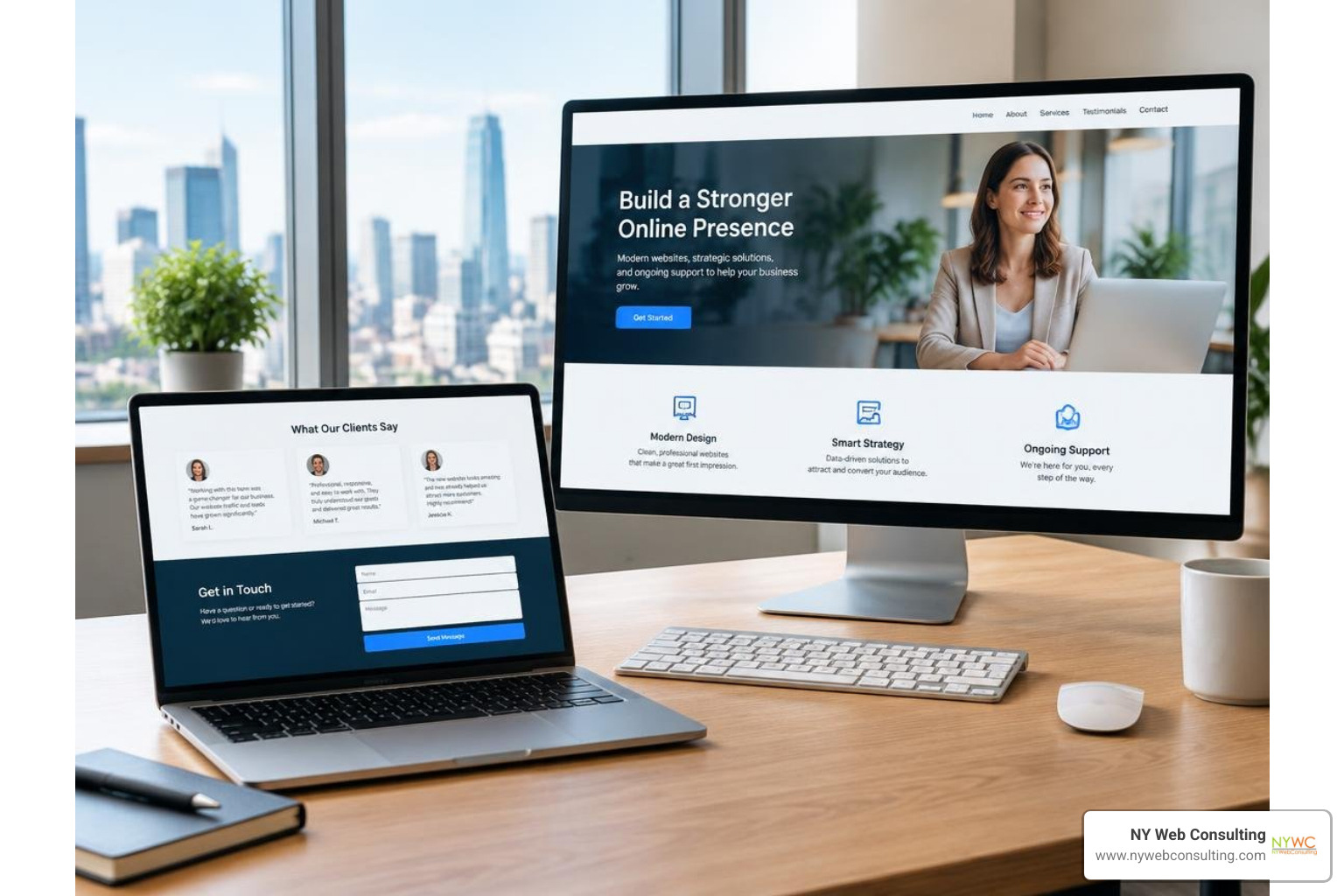 Modern optimized website layout designed to convert search traffic into leads Modern optimized website layout designed to convert search traffic into leads