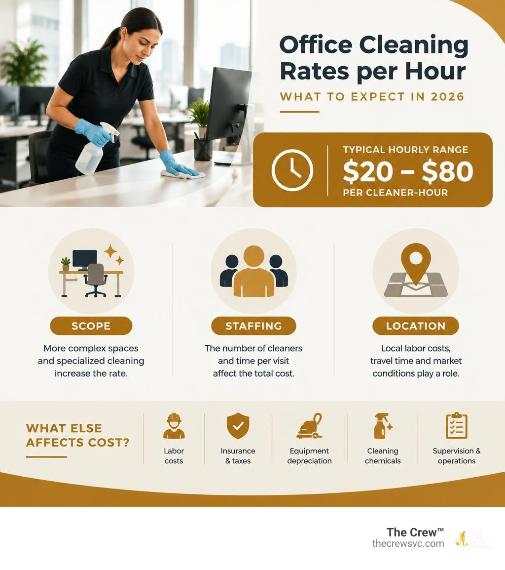 2026 office cleaning hourly ranges and the scope, staffing, and location factors that affect cost infographic 2026 office cleaning hourly ranges and the scope, staffing, and location factors that affect cost infographic