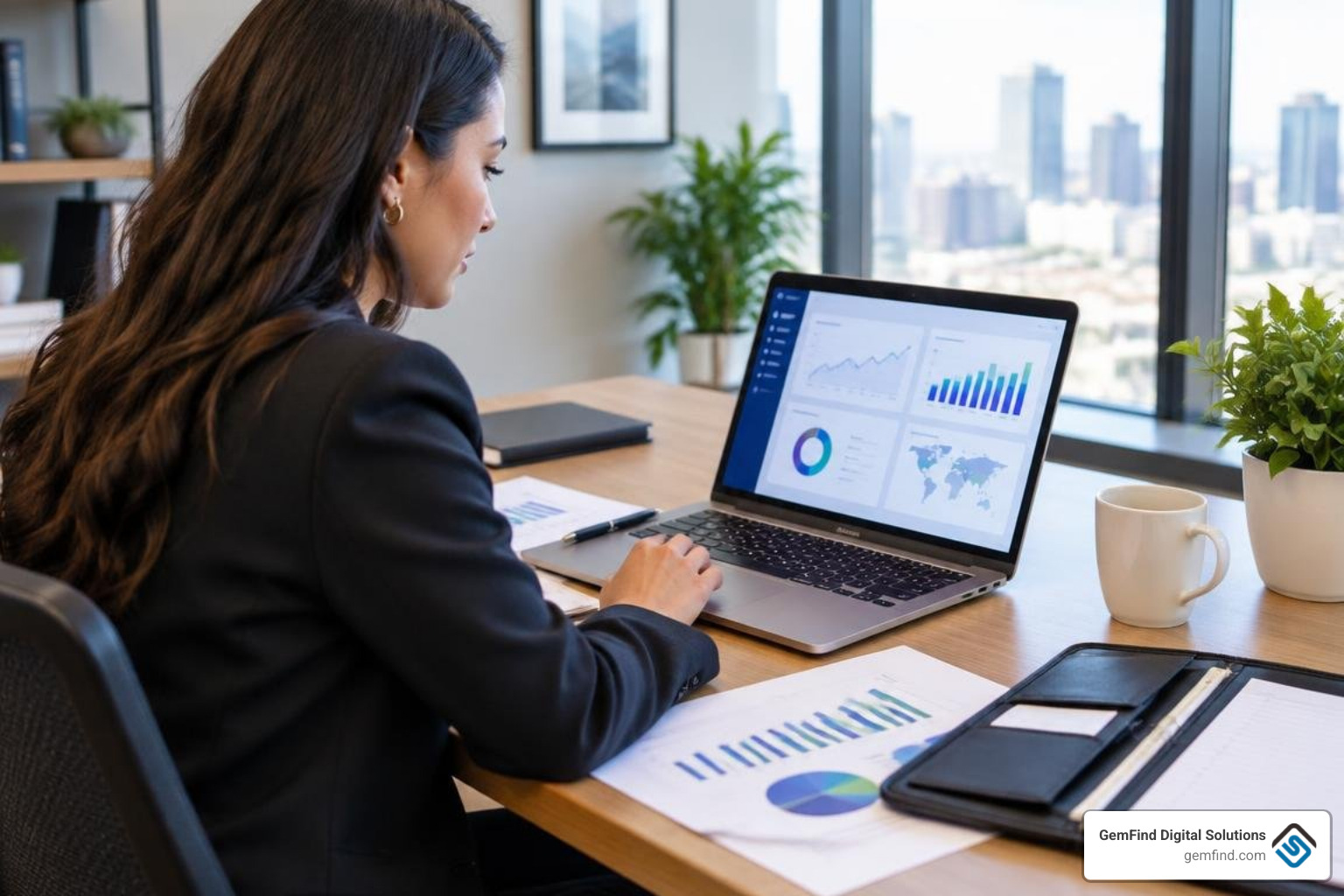 media planner building a digital marketing campaign portfolio