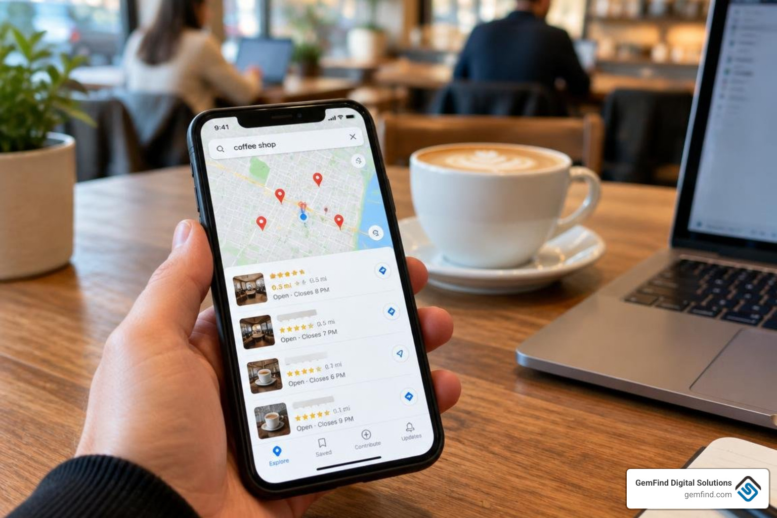 Google Maps results and local search listings