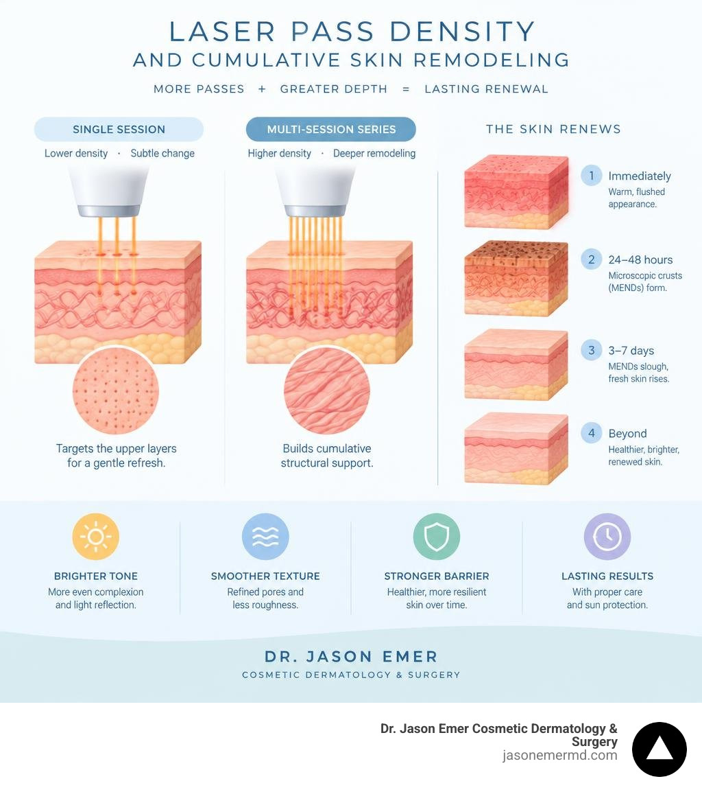 laser pass density and cumulative skin remodeling infographic infographic