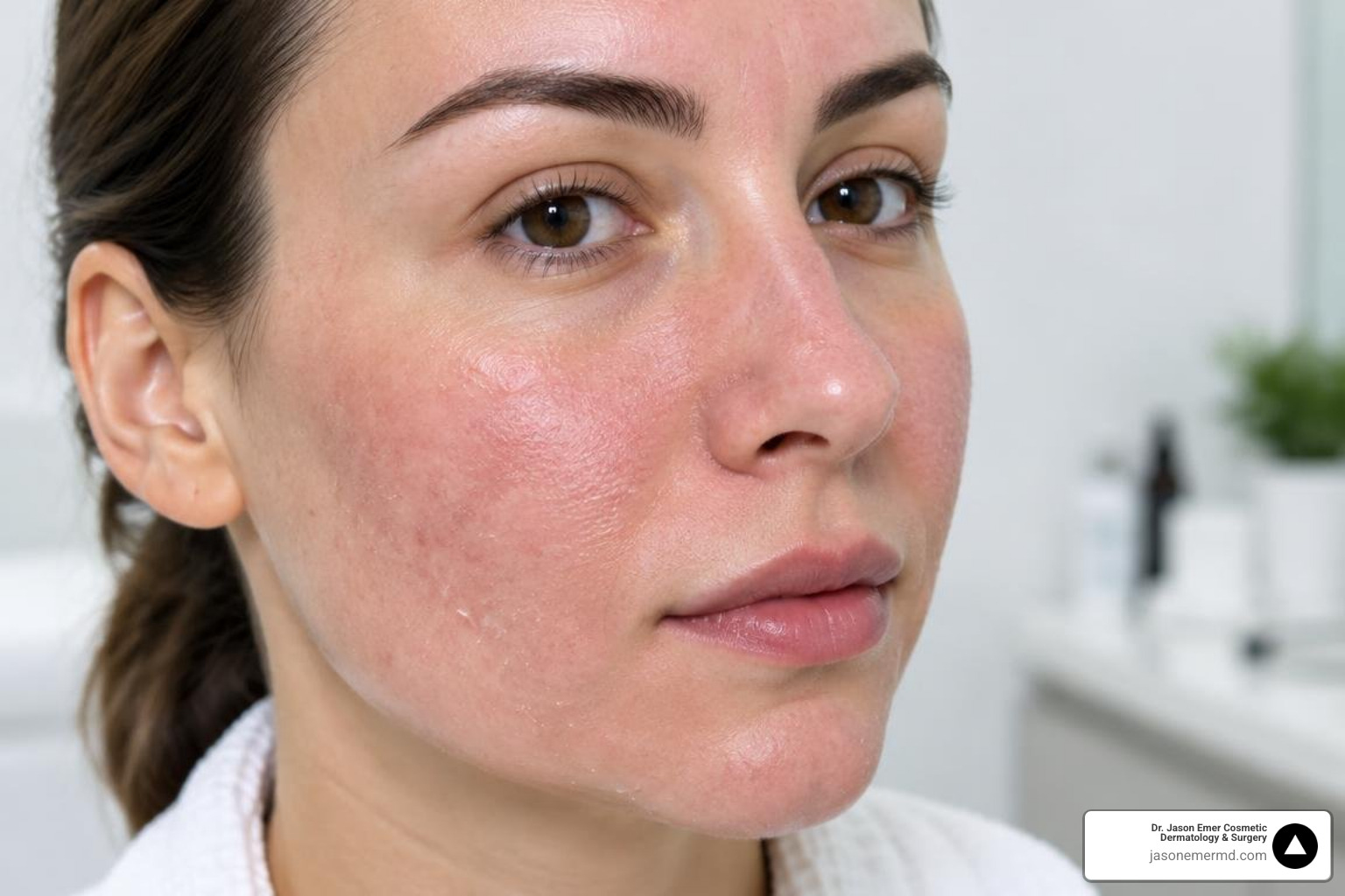 educational illustration of skin healing phases after fractional laser