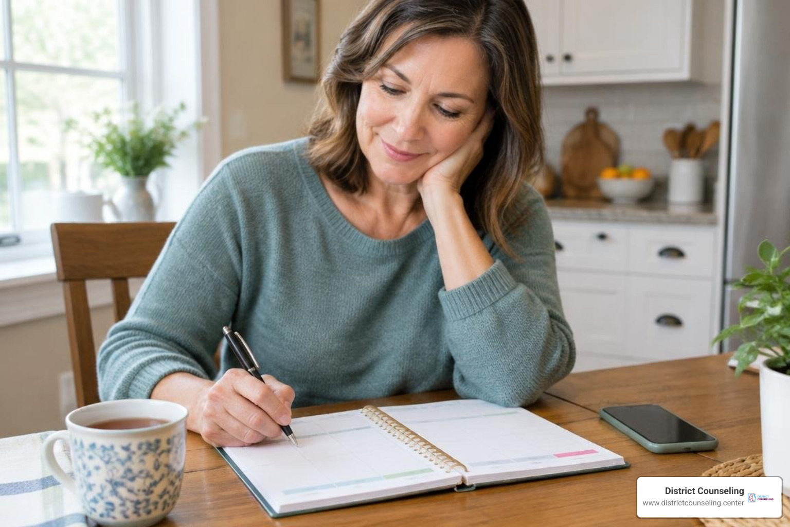 Caregiver balanced weekly routine incorporating therapy, structured respite, and personal rest