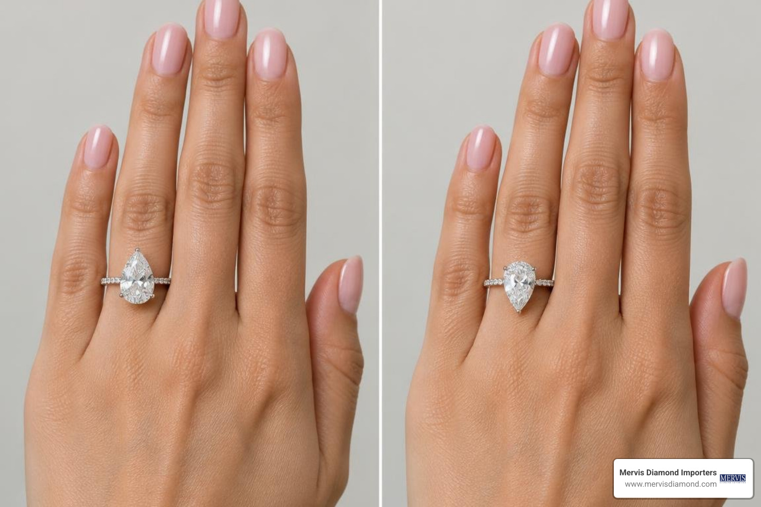 pear-cut ring facing upward toward fingernail versus downward toward knuckle pear-cut ring facing upward toward fingernail versus downward toward knuckle