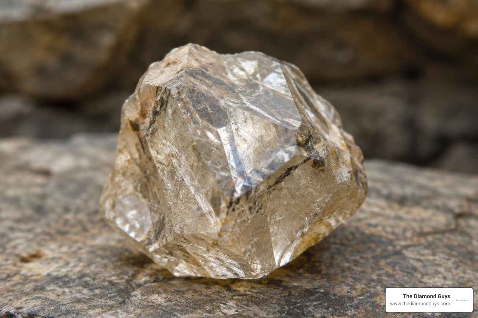 uncut natural diamond crystal