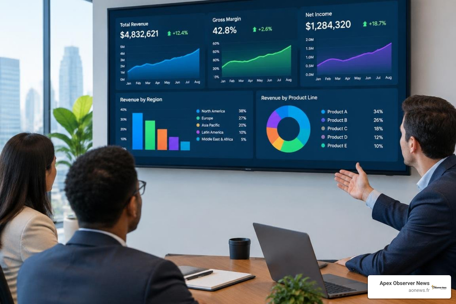 corporate earnings dashboard showing real-time revenue and margin performance corporate earnings dashboard showing real-time revenue and margin performance