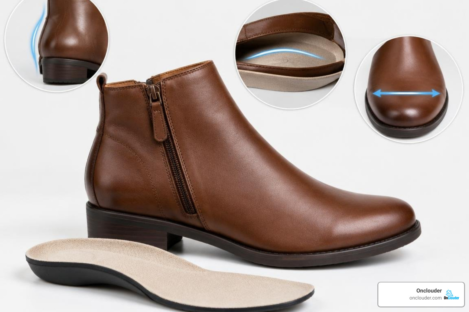 supportive ankle boot construction details