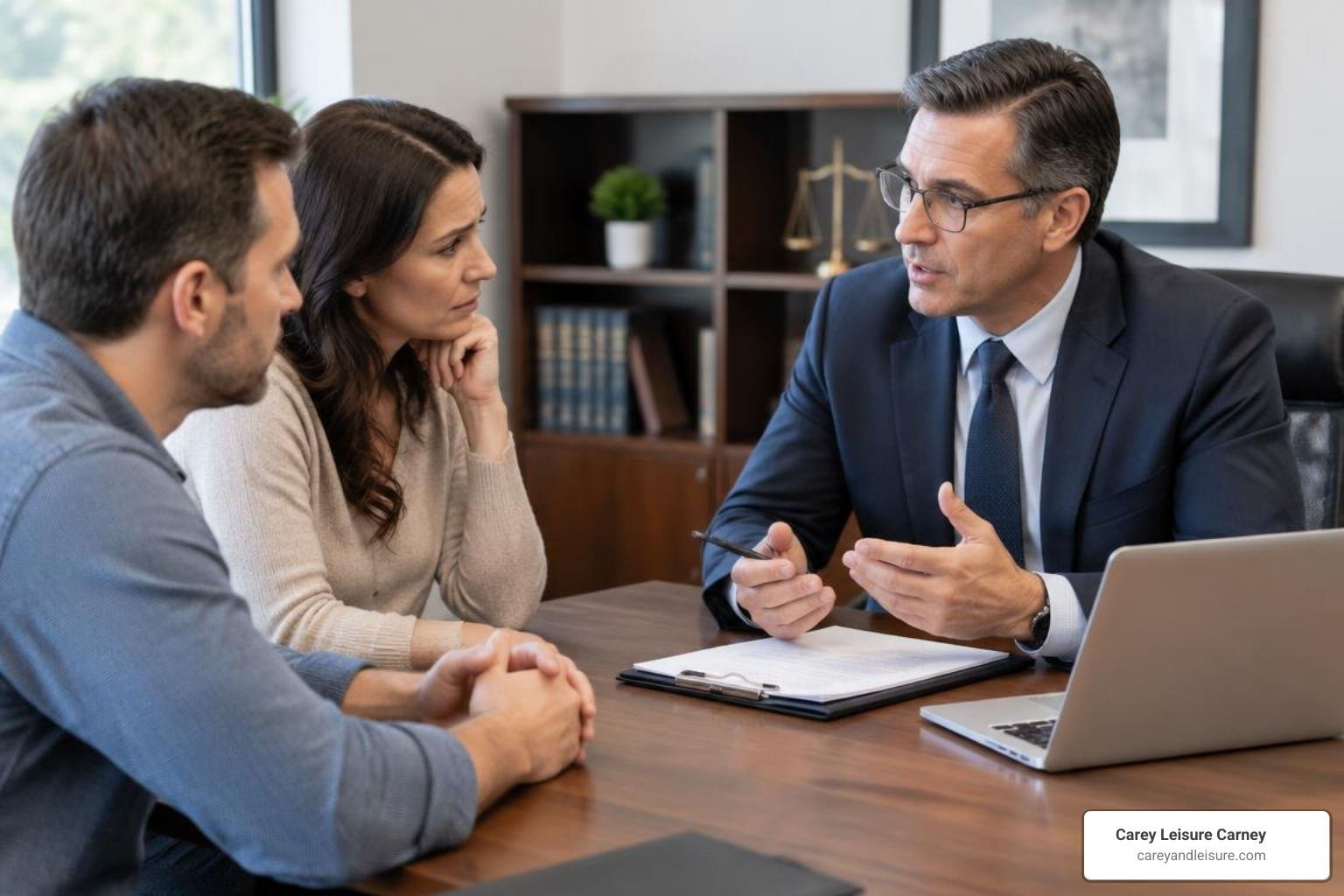 Parents consulting with a medical malpractice lawyer
