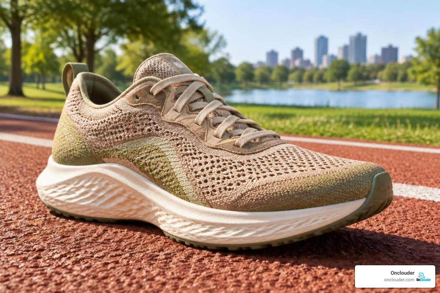 Sustainable road running shoe upper crafted from bio-based yarn Sustainable road running shoe upper crafted from bio-based yarn