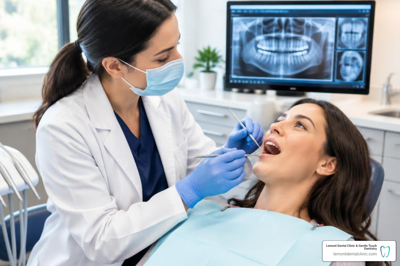 Comprehensive dental exam and digital diagnostic X-rays Comprehensive dental exam and digital diagnostic X-rays