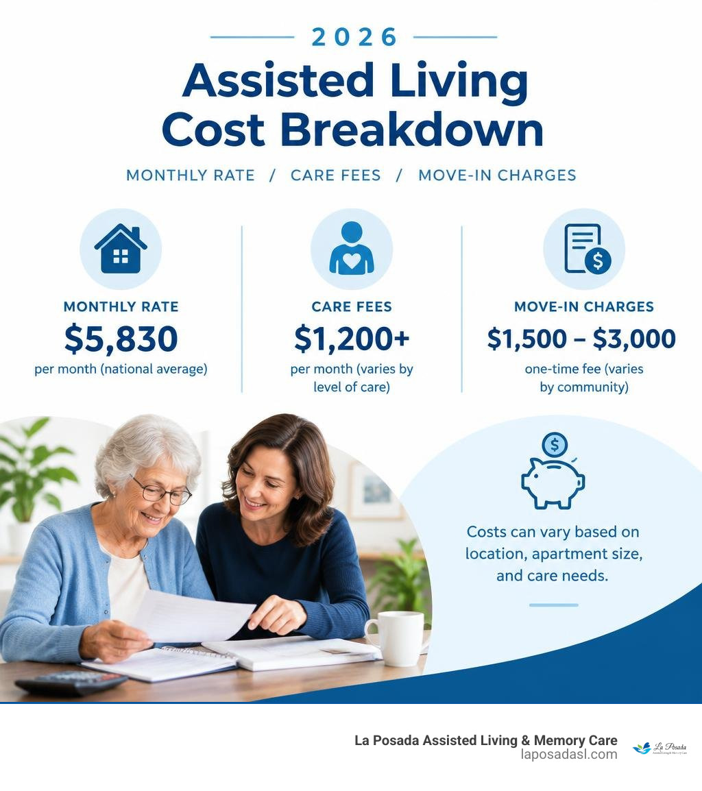 2026 assisted living cost breakdown showing monthly rate, care fees, and move-in charges infographic 2026 assisted living cost breakdown showing monthly rate, care fees, and move-in charges infographic