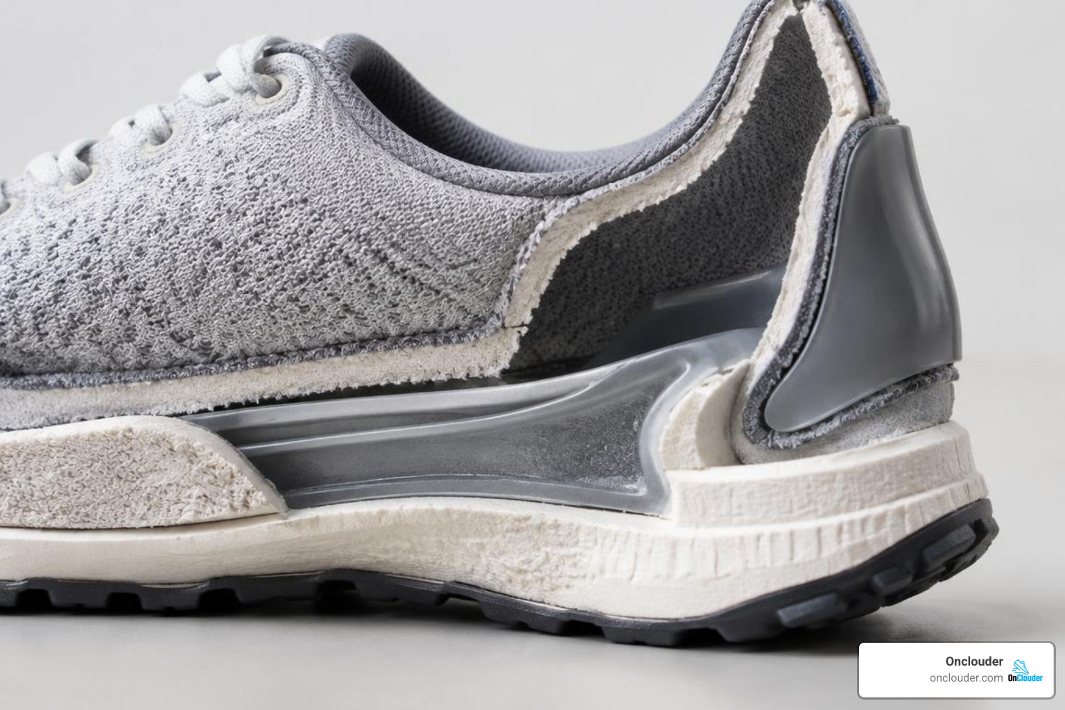 tennis shoe midsole shank and heel counter construction