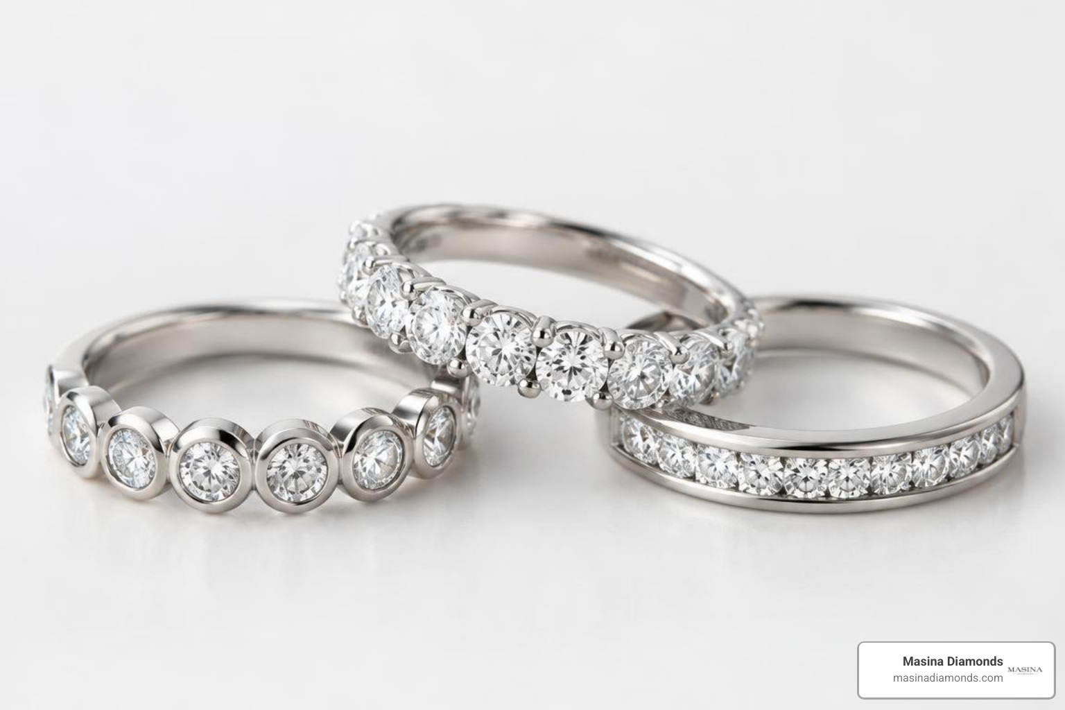 trending diamond wedding band settings