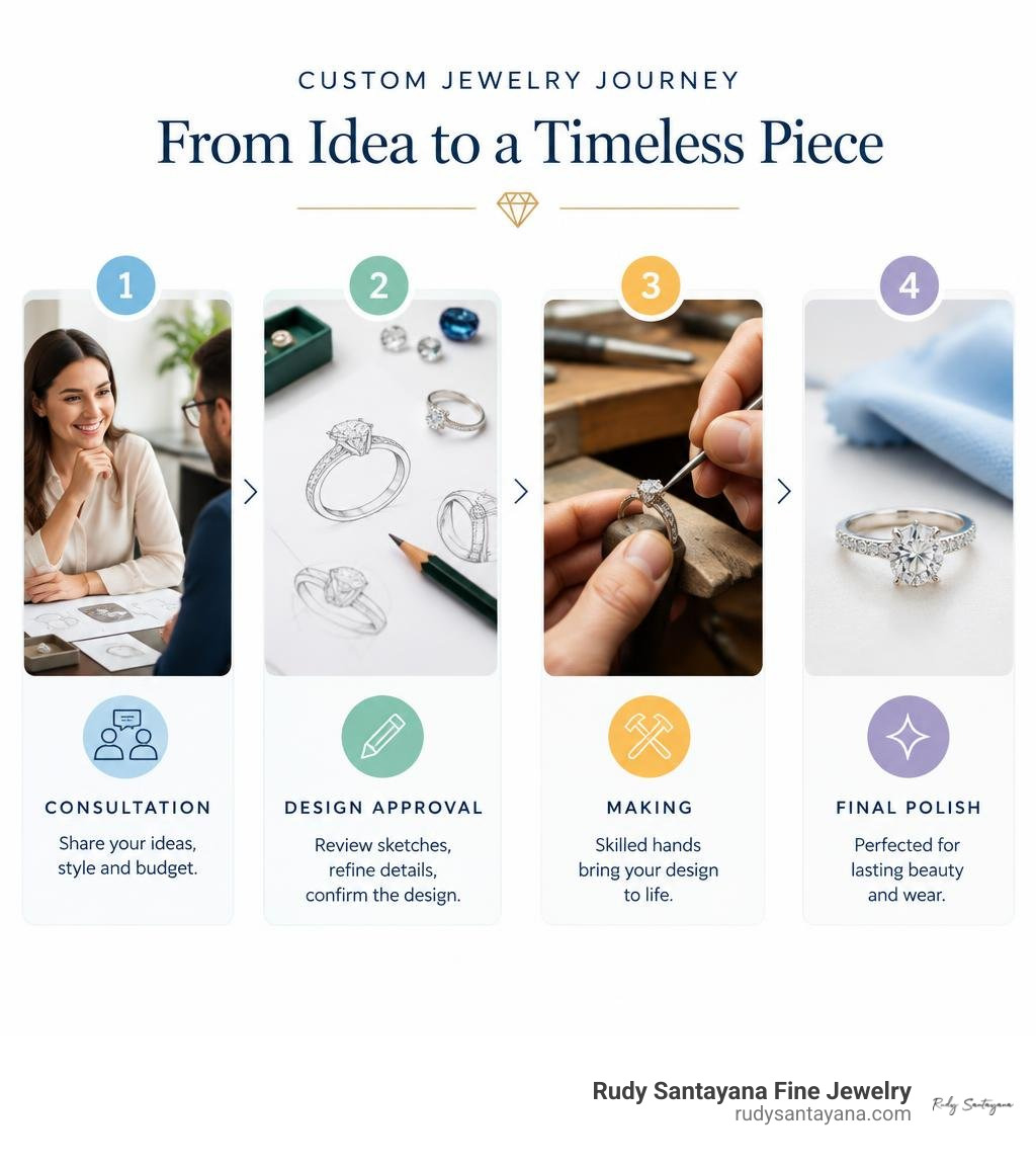 How to find a local custom jeweler and plan a piece from consultation through design approval, making, and final polish