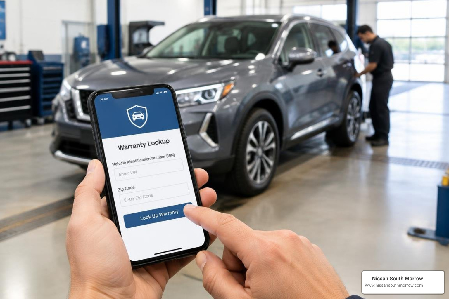 Entering vehicle identification number into a digital warranty portal Entering vehicle identification number into a digital warranty portal
