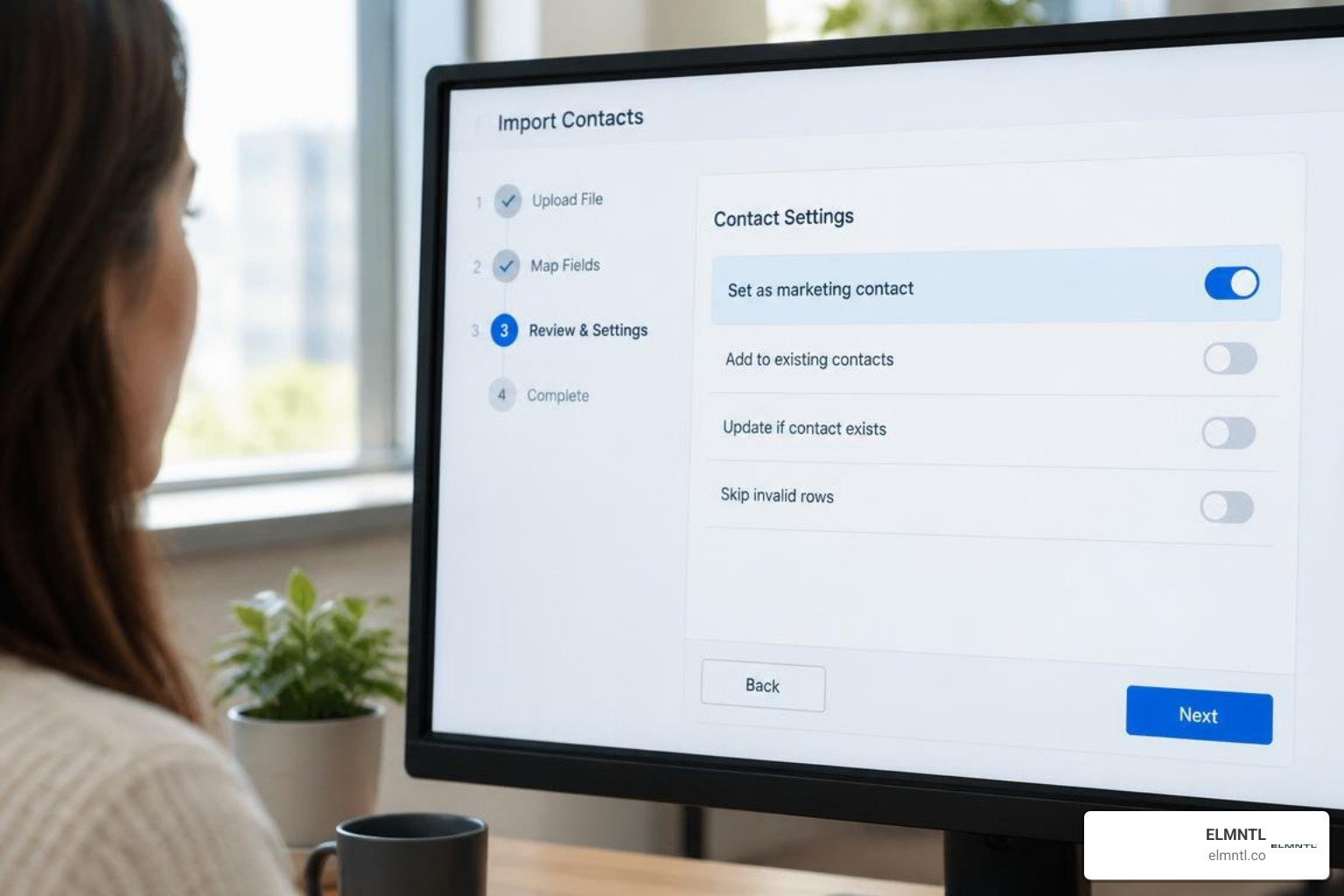 advanced import wizard marketing contact toggle