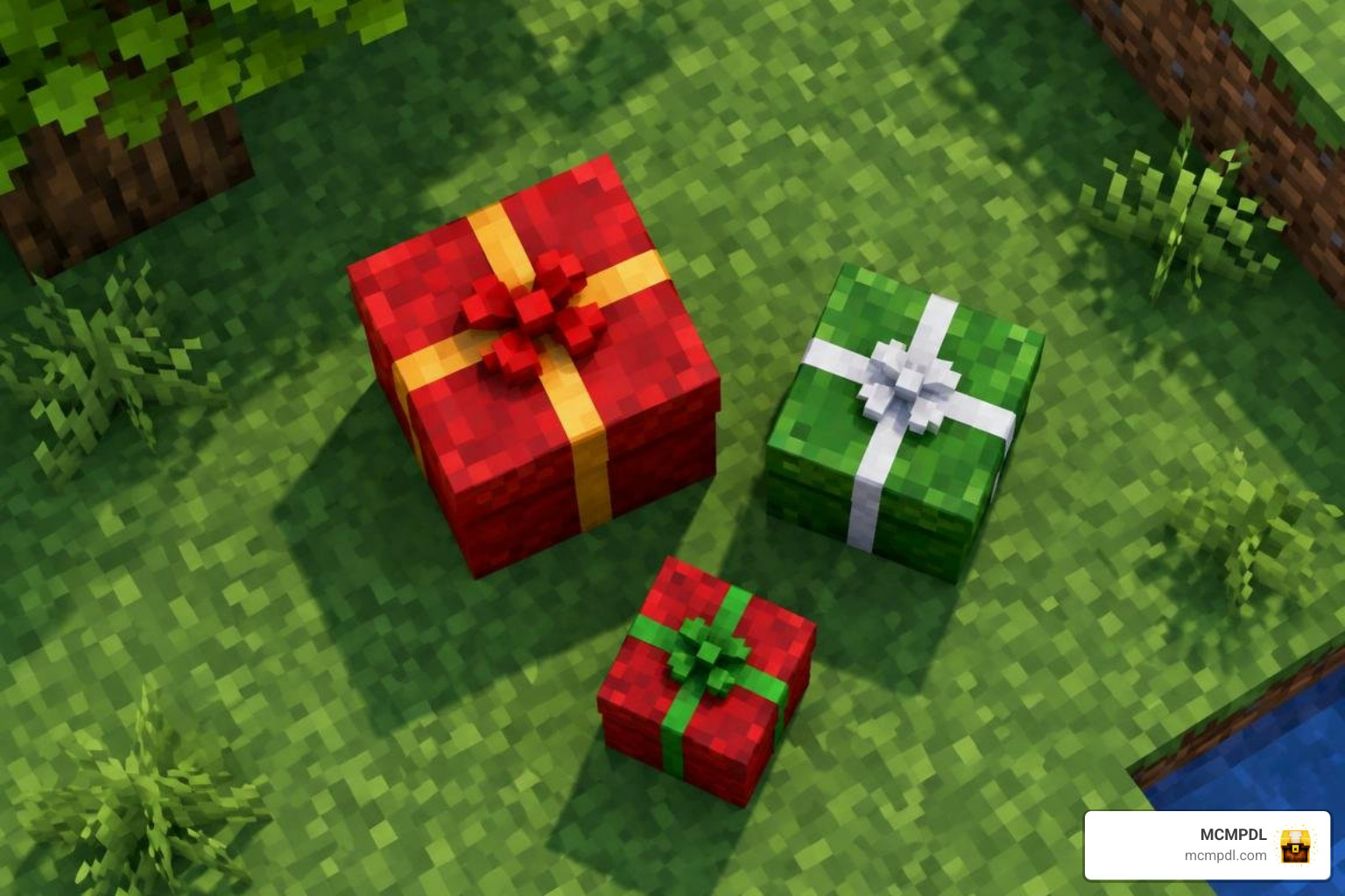 wrapped gift boxes in Minecraft Bedrock wrapped gift boxes in Minecraft Bedrock